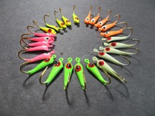 Lot Of 25 - E&F Tackle #10 Icicle Glow In The Dark Ice Fishing Jigs - Crappie