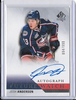 2015-16 UD SP Authentic RC Future Auto Josh Anderson 894/999