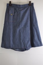 Authentic Vintage 50% Polyester 50% Cotton Blue Denim/Jean Skort Women's *Small