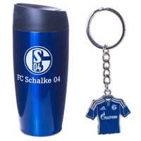 S04 FC Schalke 04 - Thermobecher + Schlüsselanhänger - Sonderpreis