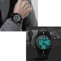 Herrenuhr Armbanduhr Uhr LCD Digital 50M wasserdicht Analog Sportuhr Watch SKMEI