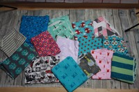 Stoffpaket 1 mit großen Stücken von 0,5 bis zu 1,5m Inhalt 4,2 kg 