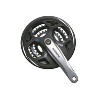 SHIMANO Kettenradgarnitur "FCM 311" 28/38/48 Z., silber, -5,0 mm Einpresstiefe