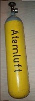 Atemluftflasche Tauchflasche Pressluftflasche 4 Liter,  200 bar mit neuem Tüv 