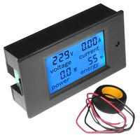 LCD AC 80-260V 0-100A Digital Voltage Volt Current Meter Panel Power Energy AO