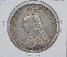 1889 Great Britain Double Florin Victoria Silver Coin