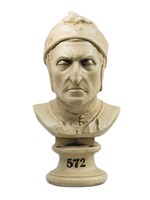 G603: Dante Alighieri, Große Büste aus Polystein