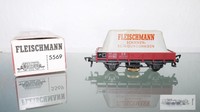 Fleischmann 5569, 2-achsiger Schienen-Reinigungswagen für Spur H0, mit Ovp