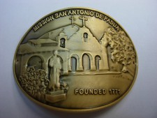 Mission San Antonio de Padua Ca new stocknagel shield hiking medallion G0137