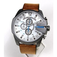 DIESEL XXL Chronograph Herrenuhr Mega Chief DZ4280 NEU Leder Quartz Uhr Neuware