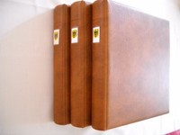 BRD Aufbauslg. in 3 braunen Lindner Ringalben mit falzlos Vordrucken 1949-1994