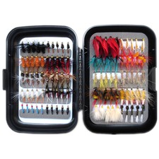 100pcs vintage wet and dry fly fishing lure stream trout fishing