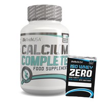 BioTech USA Calcium Complete 90 Kapseln Calcium Magnesium + ISO WHEY ZERO 25G