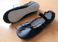 Danceries Leder Ballettschläppchen Z60 schwarz Gr. 30 (12)  /03 #MYB