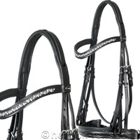 Heinick Kandarenzaum ~ Supreme Leaf Schwarz ~ Kandare incl. 2 Lederzügel NEU!!