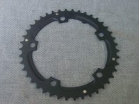 Kettenrad 42 Zähne Alu schwarz anodisiert  Lochkreis 130 mm  Shimano Rennradnorm