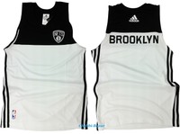 Adidas Brooklyn Nets Basketballtrikot Trikot T-Shirt NBA Weiß Schwarz Gr S - 2XL