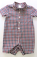 NWOT Gymboree Boys red,white,blue cotton romper Size 3-6 mos 