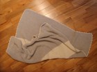 BAREFOOT DREAMS Cozychic Soft Chenille Child Blanket #517 Heather Blue & Cream 
