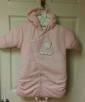 Pink 0/6 Months Bear Little Me Snow Suit ~ Very Warm ~ Great Condition! 