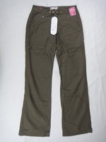 00612 Damen Hose Stoff QS by S.Oliver Mona W34 in cm L36 dunkel grün 0274