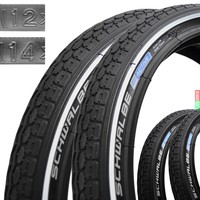 2x Schwalbe HS140 12"-14" Kinder Fahrrad Reifen Decke Anhänger Bike Tire 1 Paar