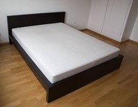 Ikea Bett Malm schwarz schwarzbraun 140x200