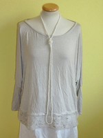 Tunika made in Italy Helltaupe Größe L wie neu