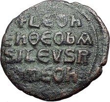 LEO VI the WISE 886AD Constantinople Follis Medieval Byzantine Coin i59582