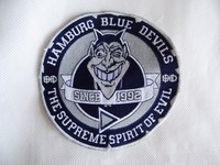 Hamburger Blue Devils  Aufnäher Rund Groß  Neu  siehe auch Fotos