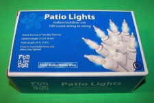 NEW 100 MINI White STRING LIGHTS INDOOR/OUTDOOR PARTY, RV, PATIO, WEDDING NEW