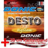 DONIC Belag Desto F3 Big Slam / NEU / Inkl. 50 cm Kantenband / Incl. edge band