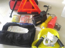 Roadside Emergency Kit Safety First Aid Travel Car Auto Multi Tool Bag blnket.