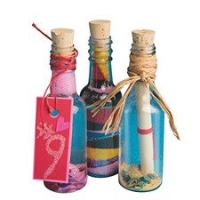 S&S Worldwide Plastic Sand Art Bottles with Cork Pack of 24