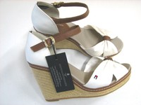 Tommy Hilfiger Sandale Sandalette Wedge Keilabsatz Emery Elena1D in weiss Snow 