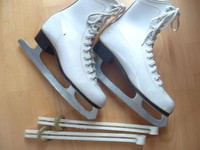 °°°Schlittschuhe°°°Eislaufschuhe°°°Gr.37°°°Leder/ Synthetik °°°weiß°°°
