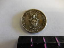 Vintage 1944 D Philippines 10 Centavos Silver Coin Us