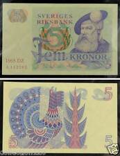 Sweden Banknote 5 Kronor 1965 Unc
