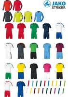 JAKO Senior Trikotsatz Striker KA 14 Trikots|14 Hosen|14 Stegstutzen