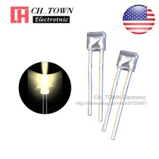 100pcs 2x3x4mm Water Clear Warm White Light Rectangle Rectangular LED Diodes