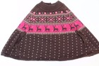 K4637 Girls GYMBOREE brown/pink cotton SWEATER CAPE, pullover, buttons, size 2T