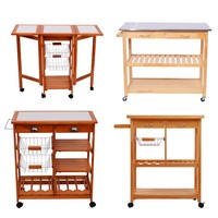 Homcom Küchenwagen Servierwagen Küchentrolley Küchenrollwagen rollbar 6 Modelle