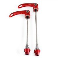 1 Paar Fahrrad Schnellspannachse Sicherheits Schnellspanner Achse Set Rot