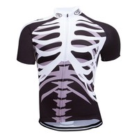Herren Atmungsaktiv Radfahren Skelett Biketrikot Radtrikot Fahrradtrikot Kurzarm