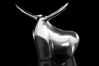 Figur Skulptur TORO Alu Design Accessoir Briefbeschwerer Aluminium Stier NEU