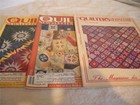 CRAFT LOT OF 3 QUILTER'S NEWLETTER MAGAZINES QUILT PATTERNS SET A 6