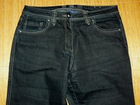 CECIL schwarze Denim Stretch Jeans Hose Damen W 32 gerades Bein Nieten TOP #4