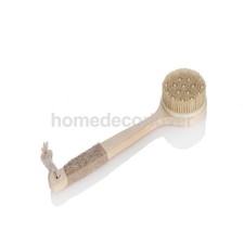 Natural Wooden Soft Bristles Body Brush Massager Bath Shower Back Scrubber