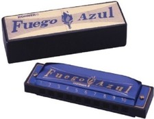 Hohner 1510BX "FUEGO AZUL" Harmonica Key of C Harp - Blowout Sale !