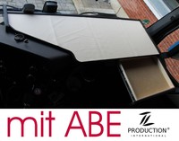 LKW Tisch + ABE passend Mercedes Actros MP4 Ablage Ablagetisch durchgehend beige